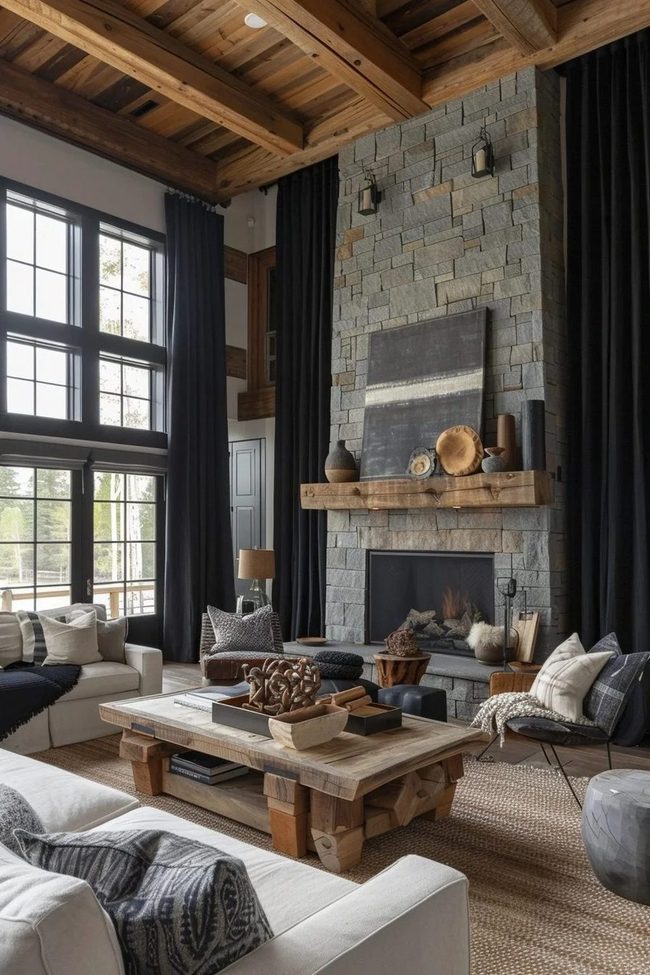 Wooden Beams Meet Modern Living