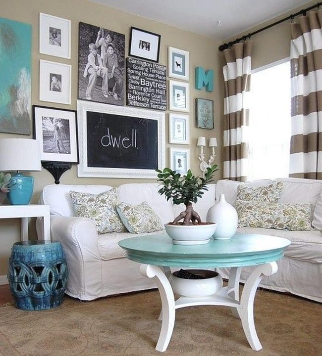 Mint Green Table Anchors Neutral Room