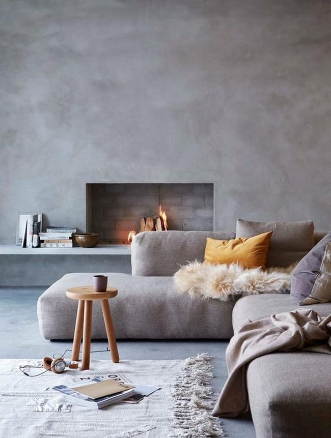 Mustard Accents Transform Gray Into Warmth