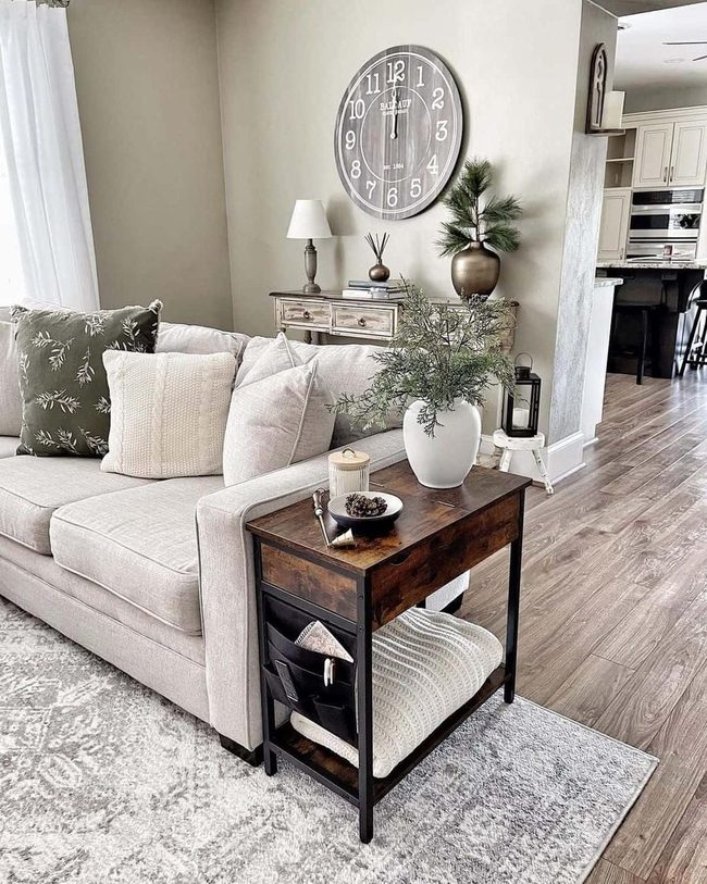 Brown Wood Tables With Black Metal Legs
