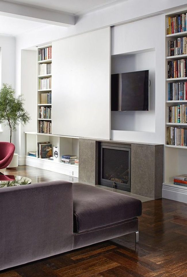 Hidden Screen Sliding Wall Panel