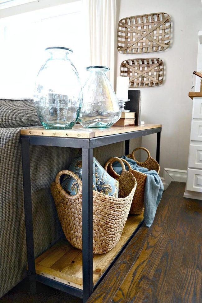 Recycled Toolbox Console Table