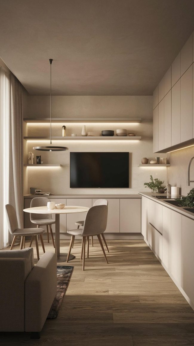 Light Colors Open Concept Kitchen