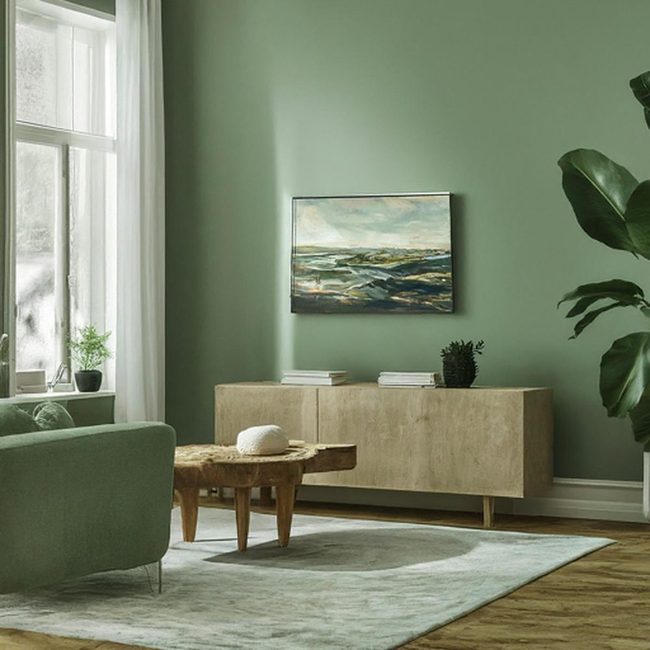 Sage Green Yellow Living Room Lightness