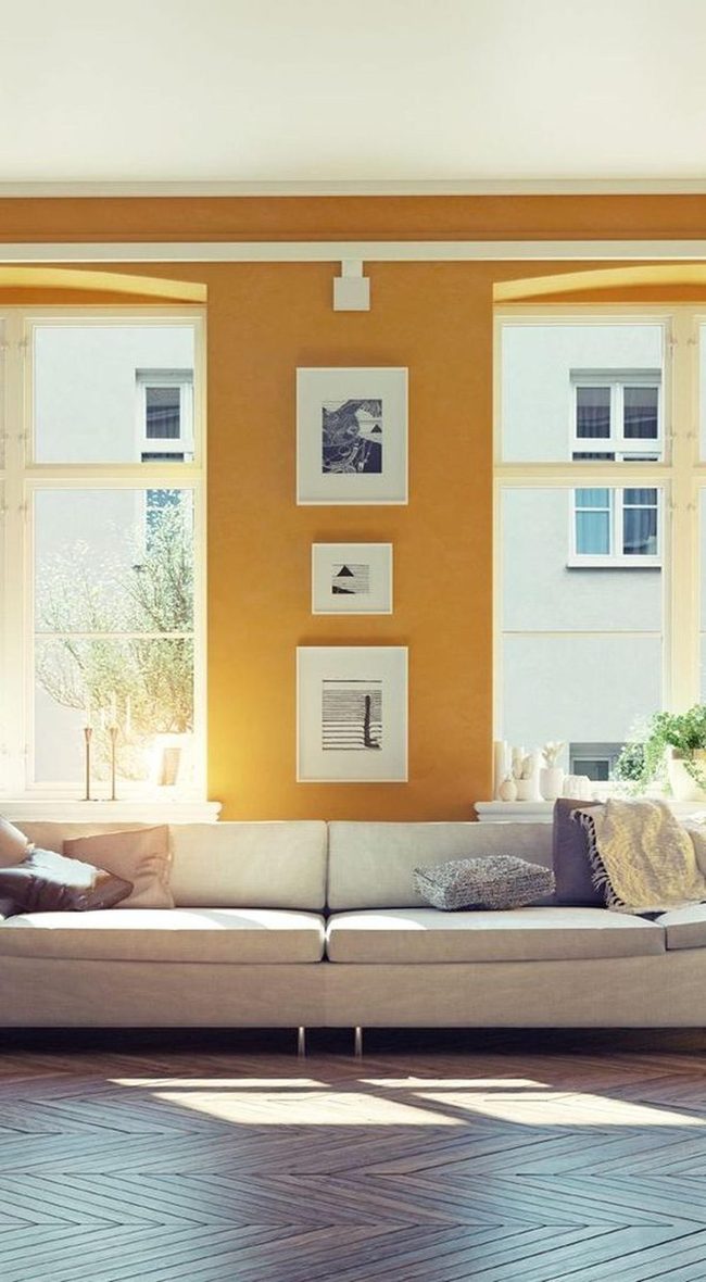 Mustard Walls, Herringbone Warmth