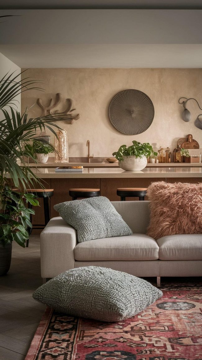 Bold Area Rugs And Wall Art
