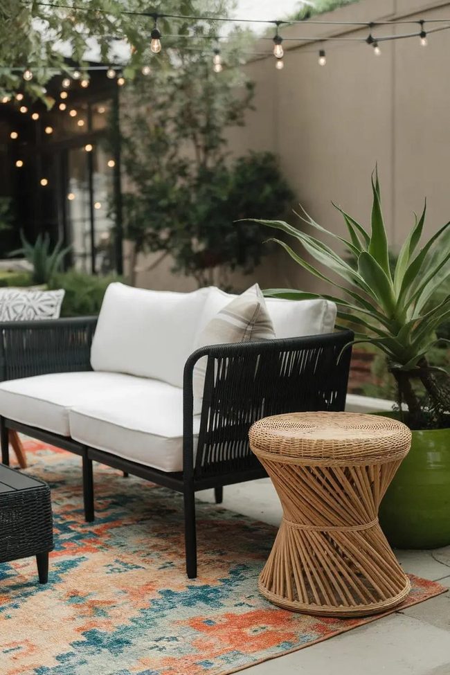 Black Backyard Sofa Statement
