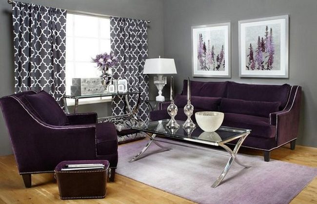 Purple Velvet Meets Modern Shine