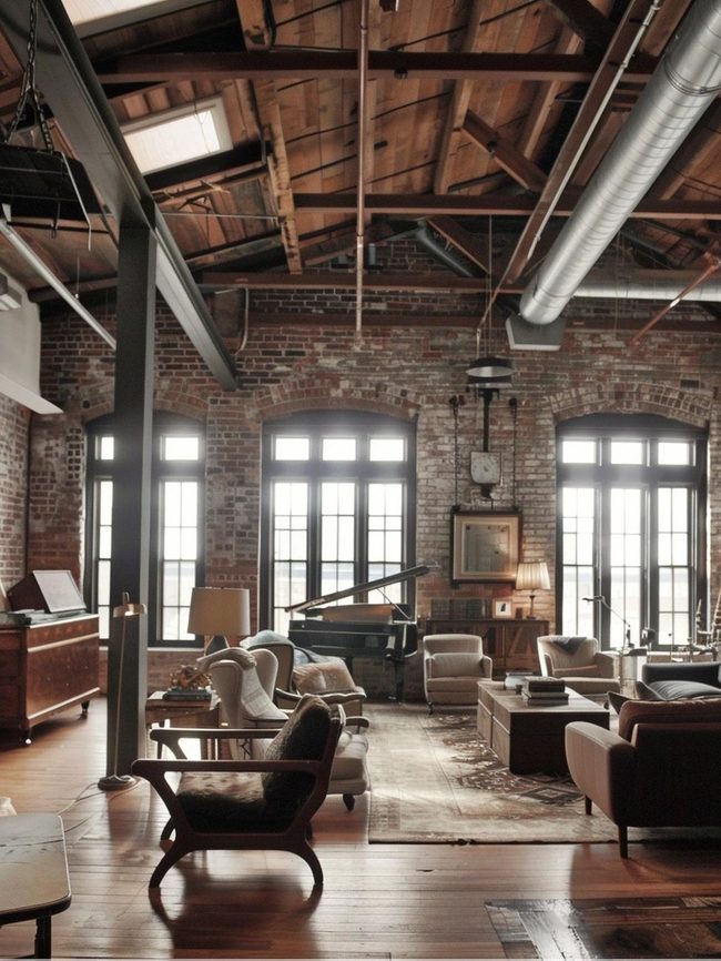 Raw Brick and Metal Pipes