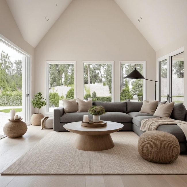 Neutral Tones with Strategic Color Pops