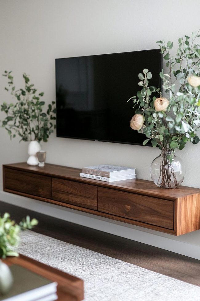 Glow Lumber Floating Tv Console