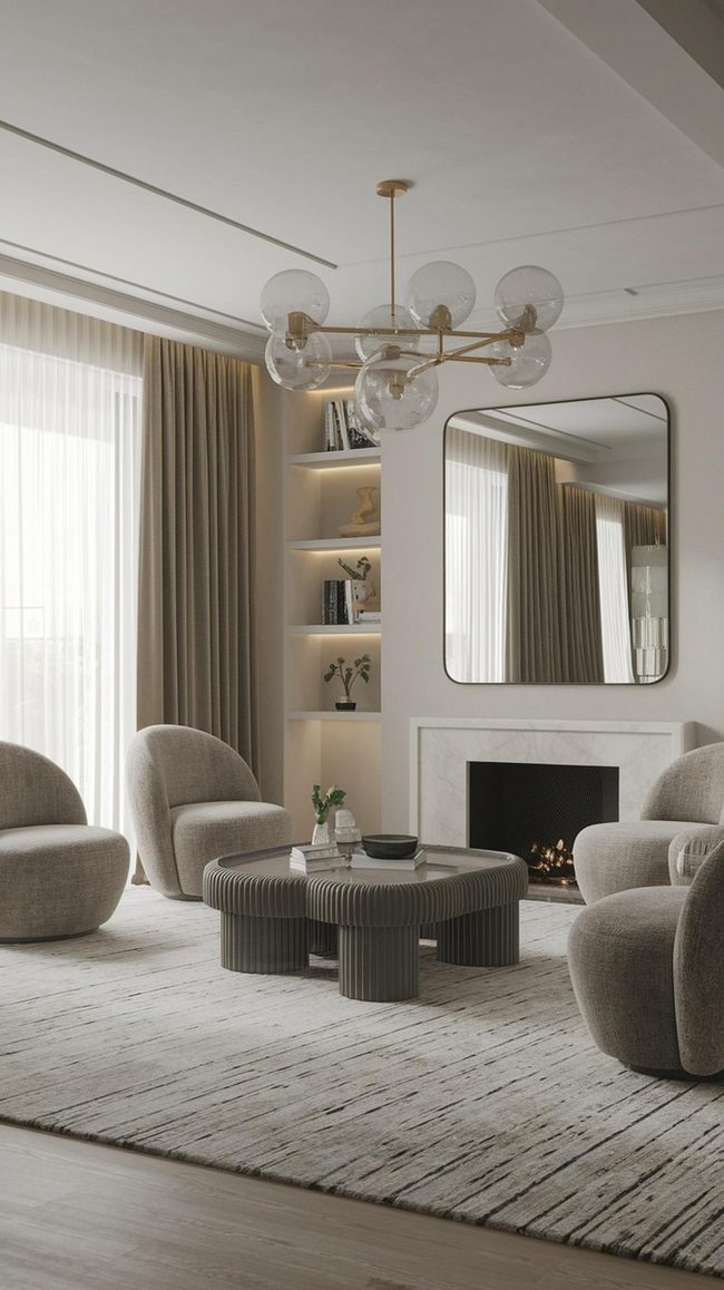 Curved Forms And Layered Light In Modern Spaces