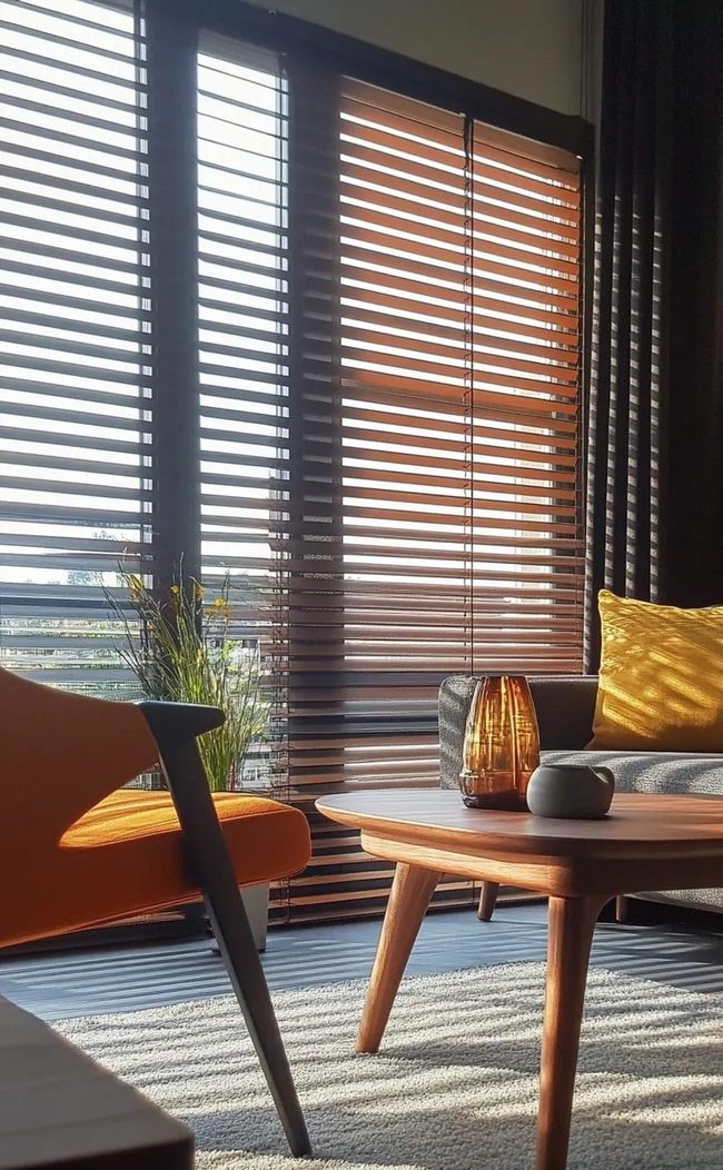 Warm Lumber Window Slats