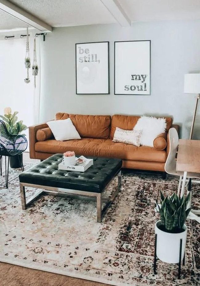 Brown Leather Meets Spiritual Calm