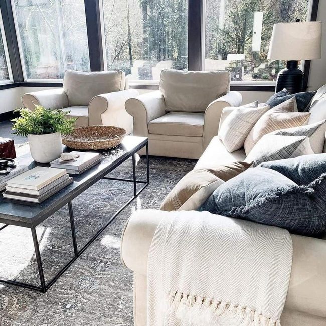 Cream Seating Flooded Natural Light