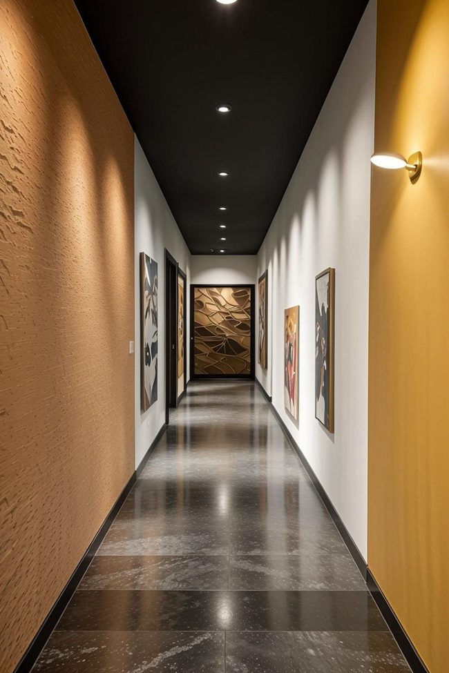 Textured Murals Transform Hallways