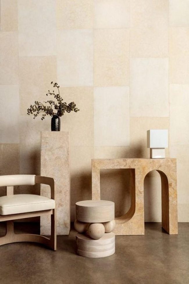 Polished Concrete Meets Cream Minimalism