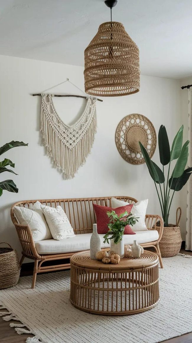 Woven Tapestry Fall Living Room