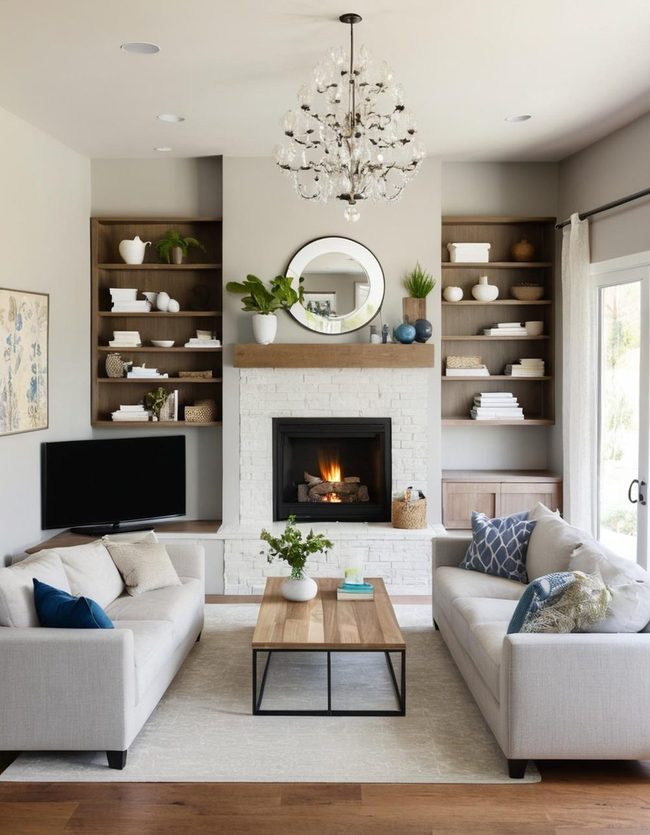 Family Room with Fireplace Focal Point