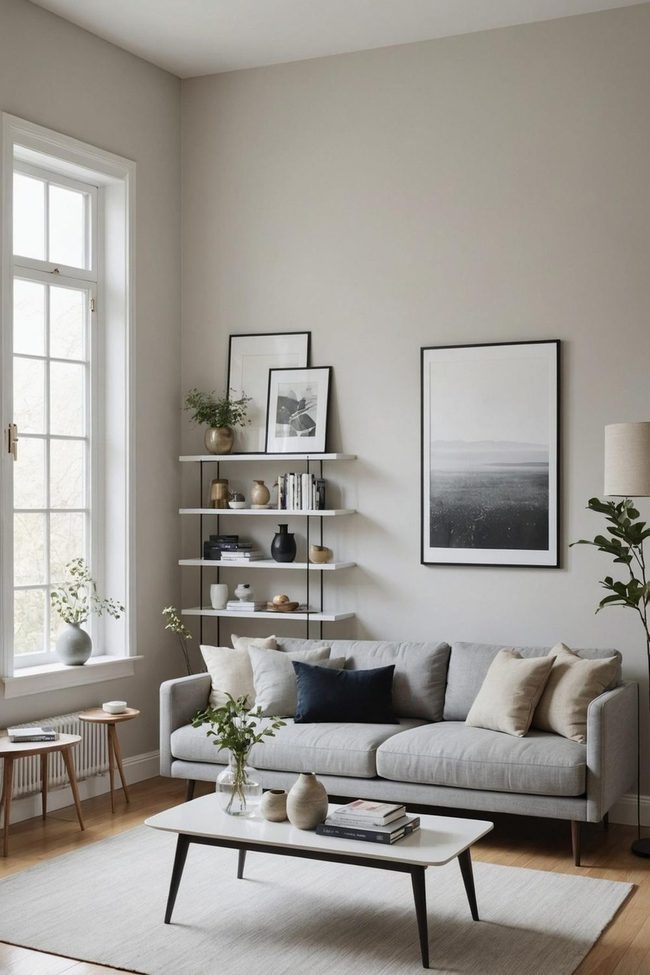 Clean White Shelving Statement