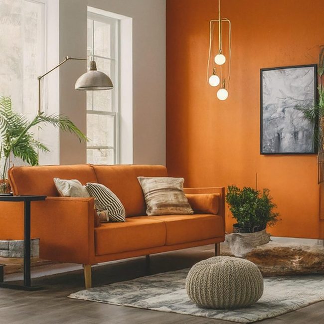 Orange Wall Sconces Fixture Neutral Spaces