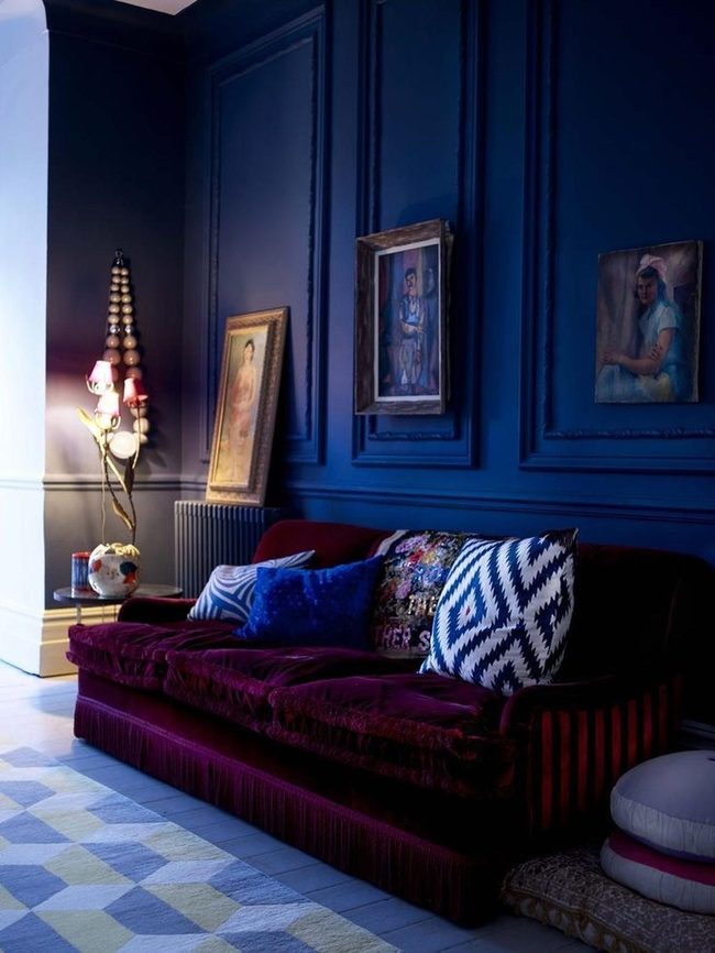 Red Velvet Sofa Steals The Show