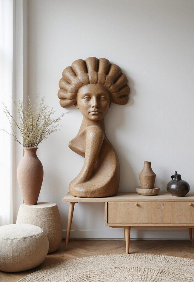 Statement Sculptures Command Shelf Space
