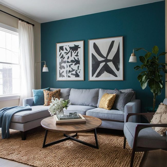 Deep Jewel Tone Statement Wall