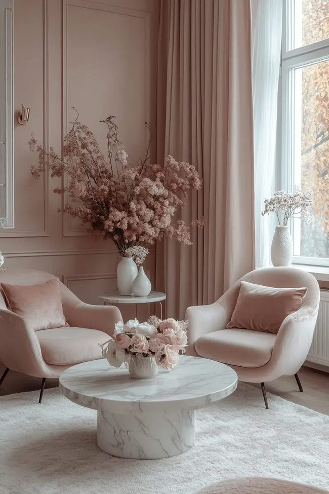 Blush Pink Marble Sophistication