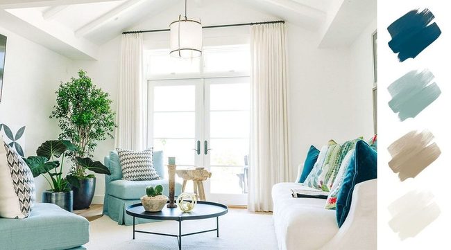Blue Layers With Living Green