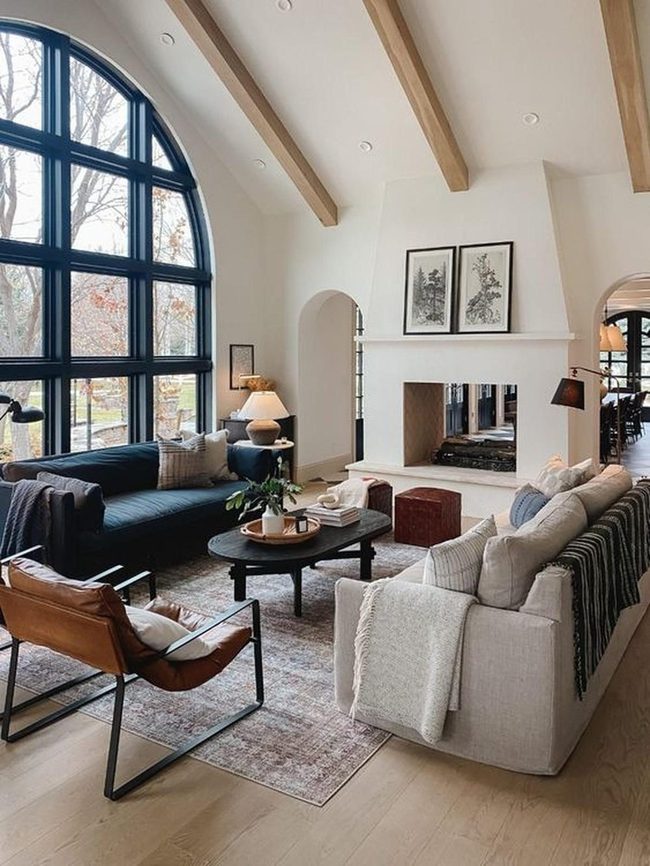 Black Windows Flood White Interiors