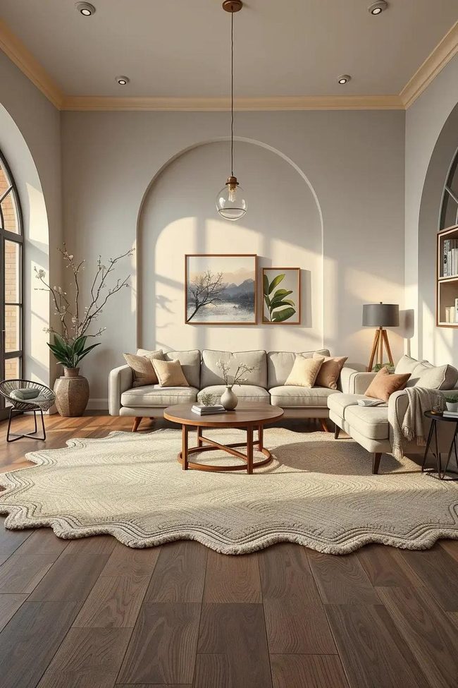 Curved Rugs Match Curved Furniture