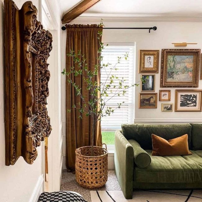 Green And Brown Living Room Gallery