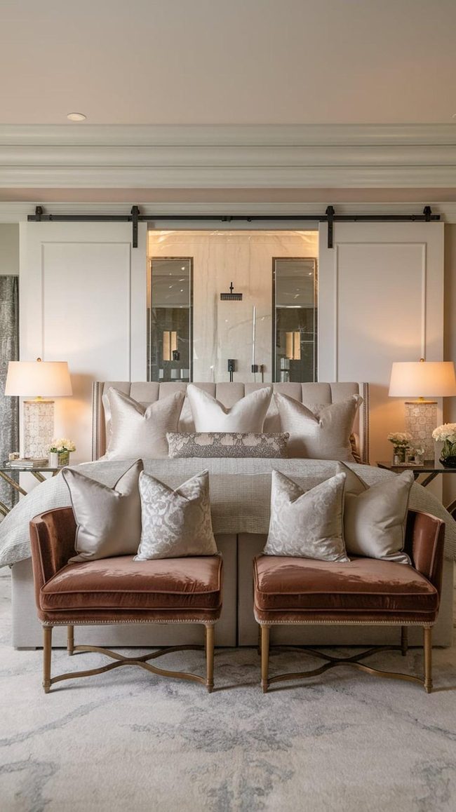 Fireplace And Spa Bathroom Resting Area