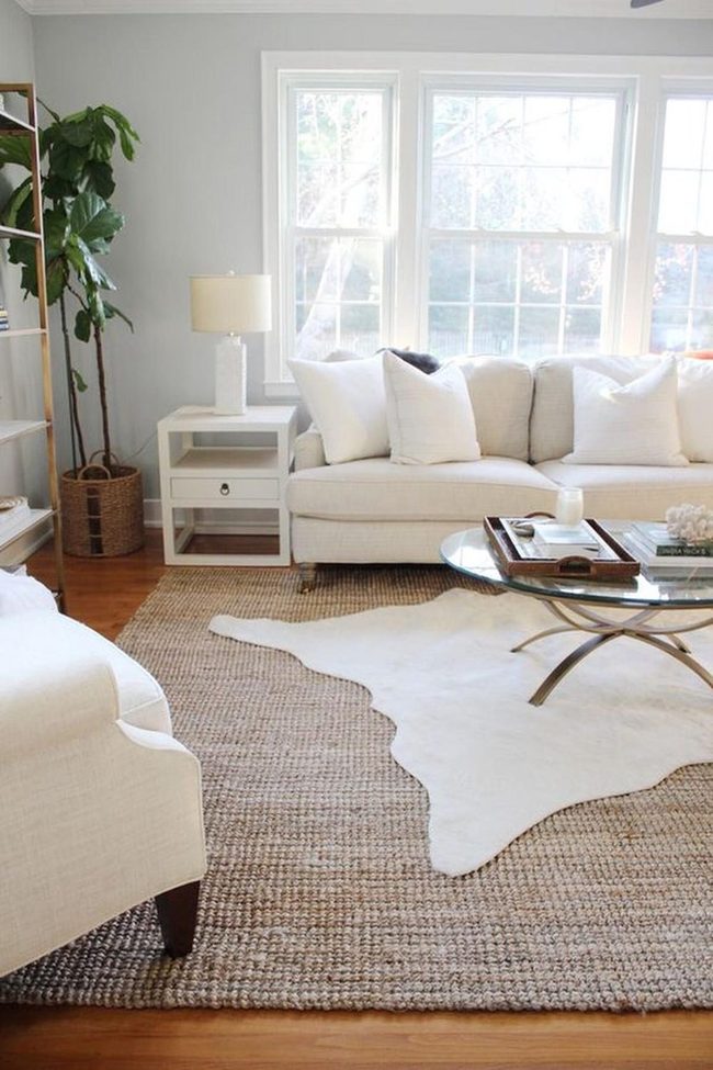 Sunlit Cream And Glass Living Room