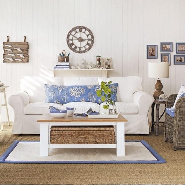 Blue And Coral Coastal Living