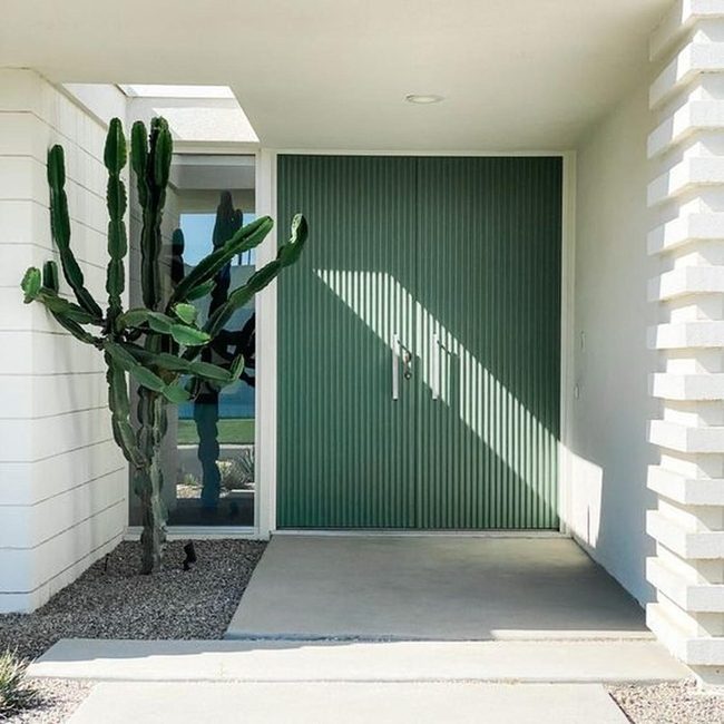 Green Door Desert Minimalism