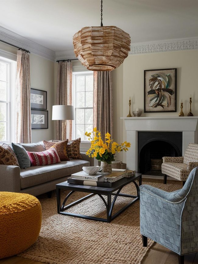 Mixed Patterns Elevate Living Space