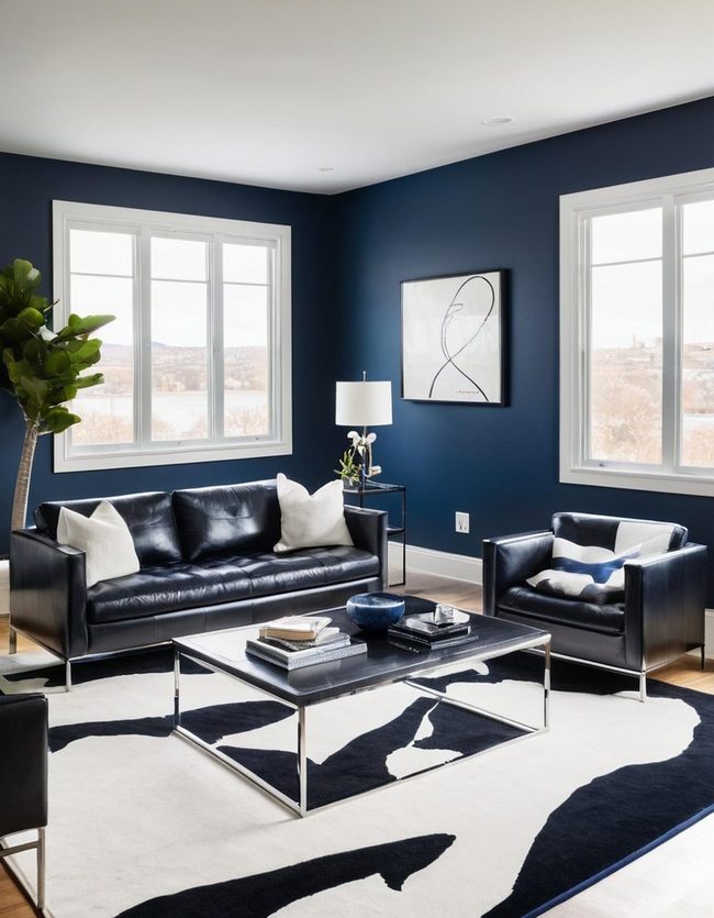 Deep Blue and Black Sophistication