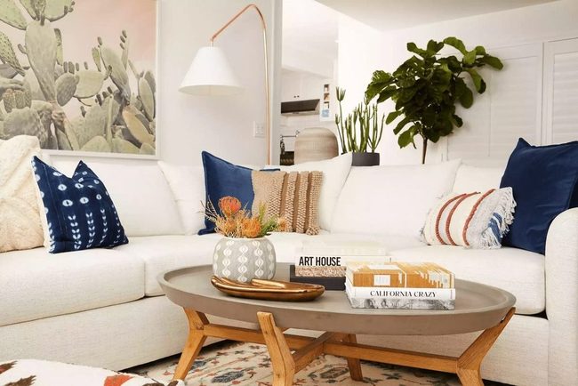 Neutral Tones Statement Rug Coastal