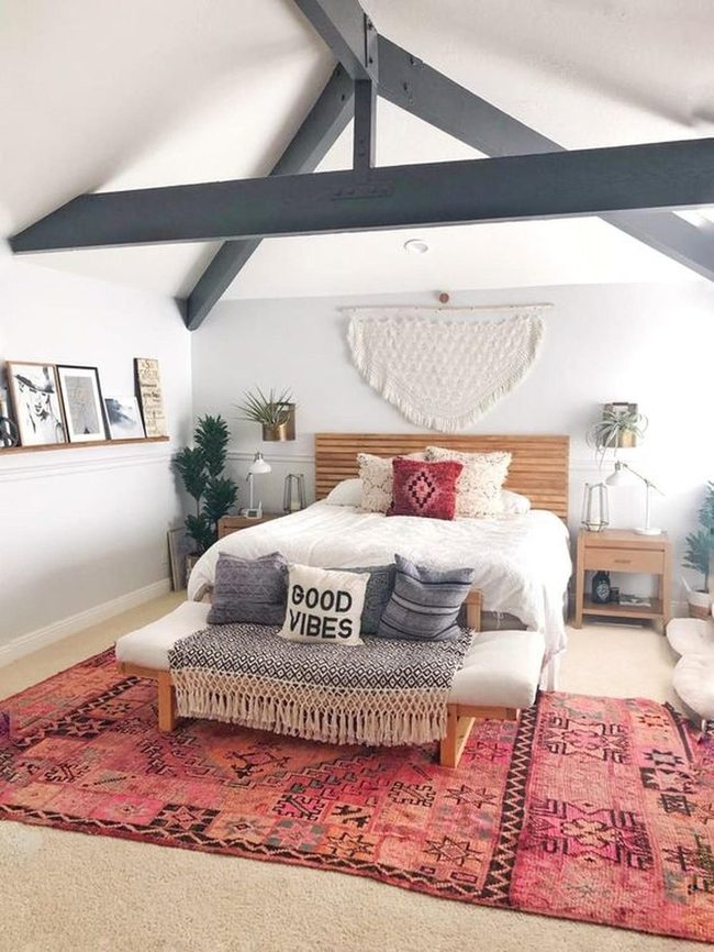 White Walls With Colorful Rug Details