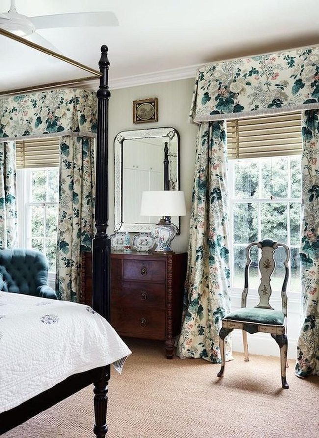 Black Bedpost Against White Walls