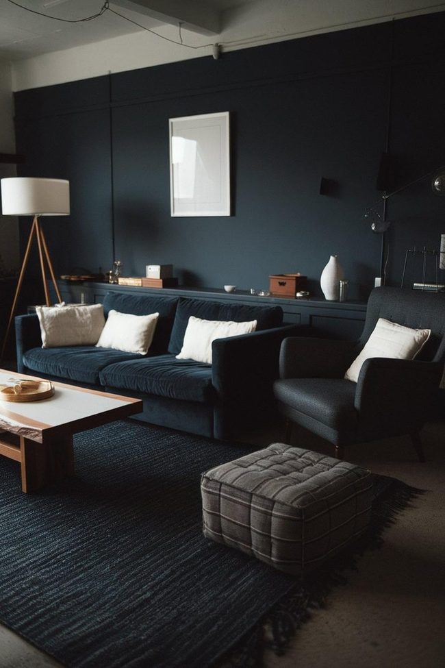 Dark Foliage Statement Wall