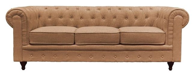 Tufted Buttons, Timeless Neutral Sofa
