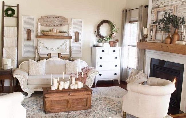 Shiplap Fireplace With Farmhouse Warmth
