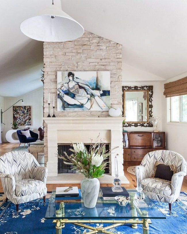 Deep Blue Patterned Floor Anchor
