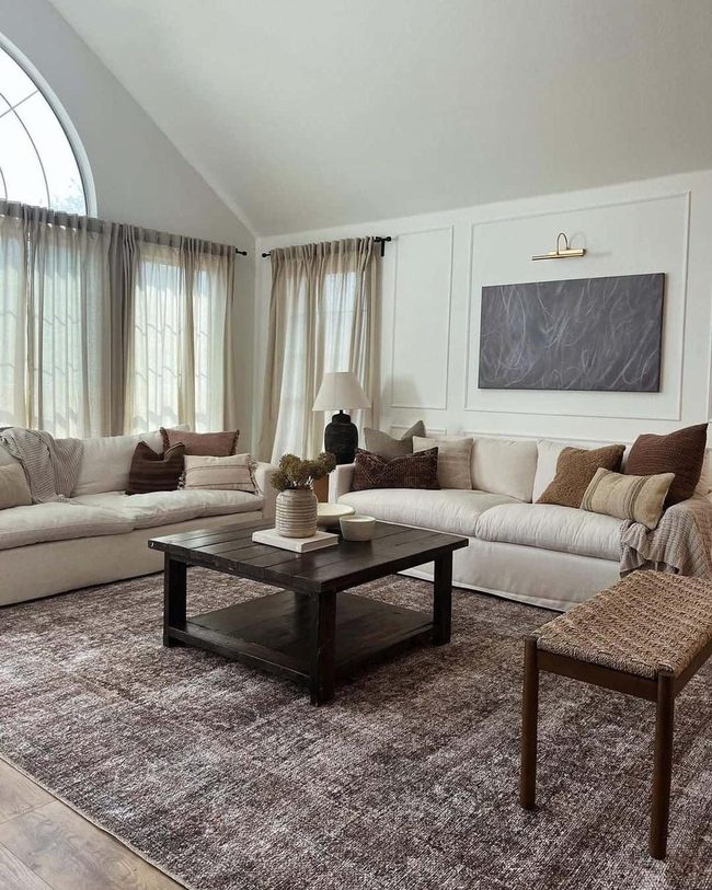 Gray Curtains Frame Modern Minimalism