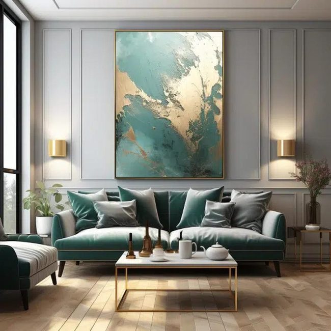 Gold Leaf Abstract Canvas