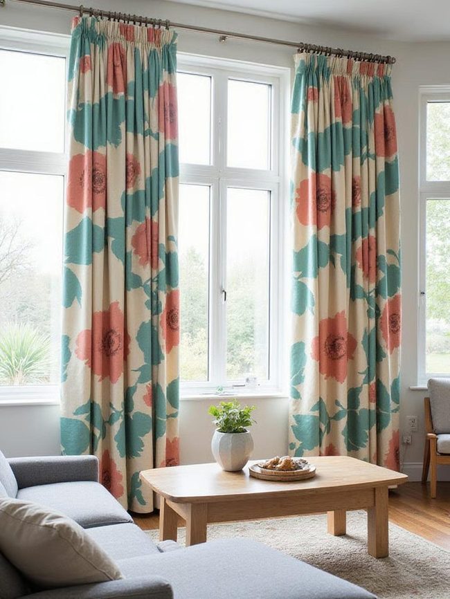 Geometric Patterned Curtains Transform Spaces