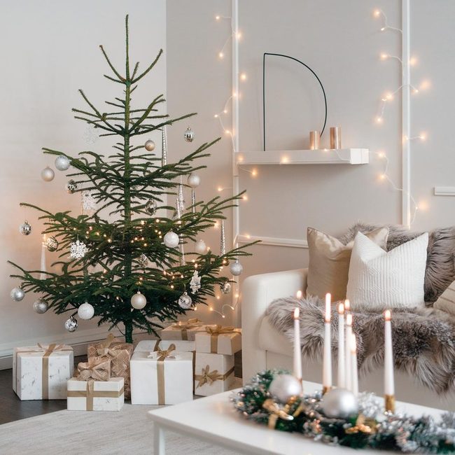 Silver and Gold Minimalist Christmas
